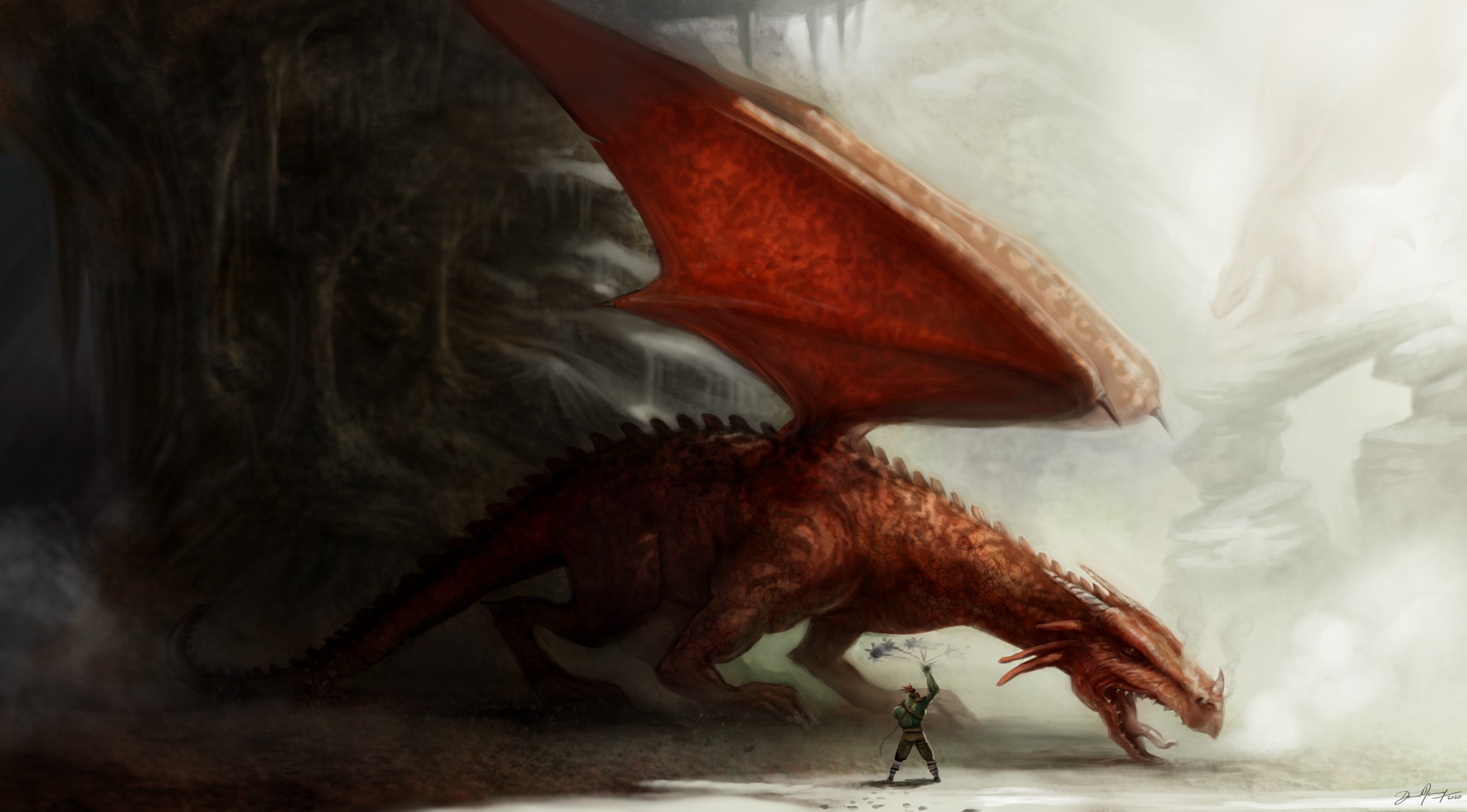 Drawing and illustration example dragon illustration by David Revoy